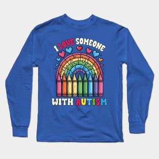 I Love Someone With Autism Puzzle Special Education Teacher Long Sleeve T-Shirt